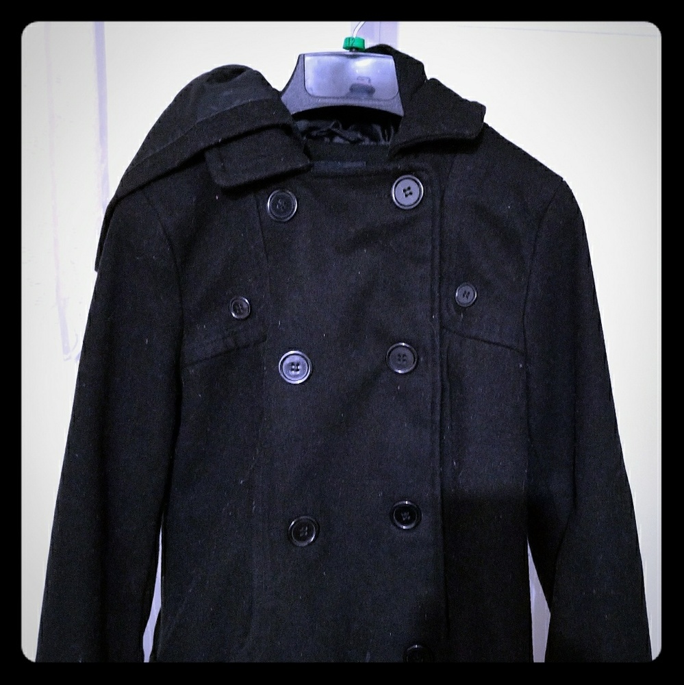 New look black pea coat